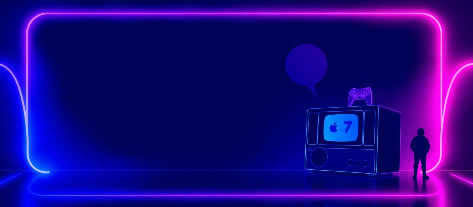 Ambiance néon gaming et pop culture